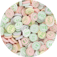 Smarties Candy Money (Unwrapped) in Resealable Bag