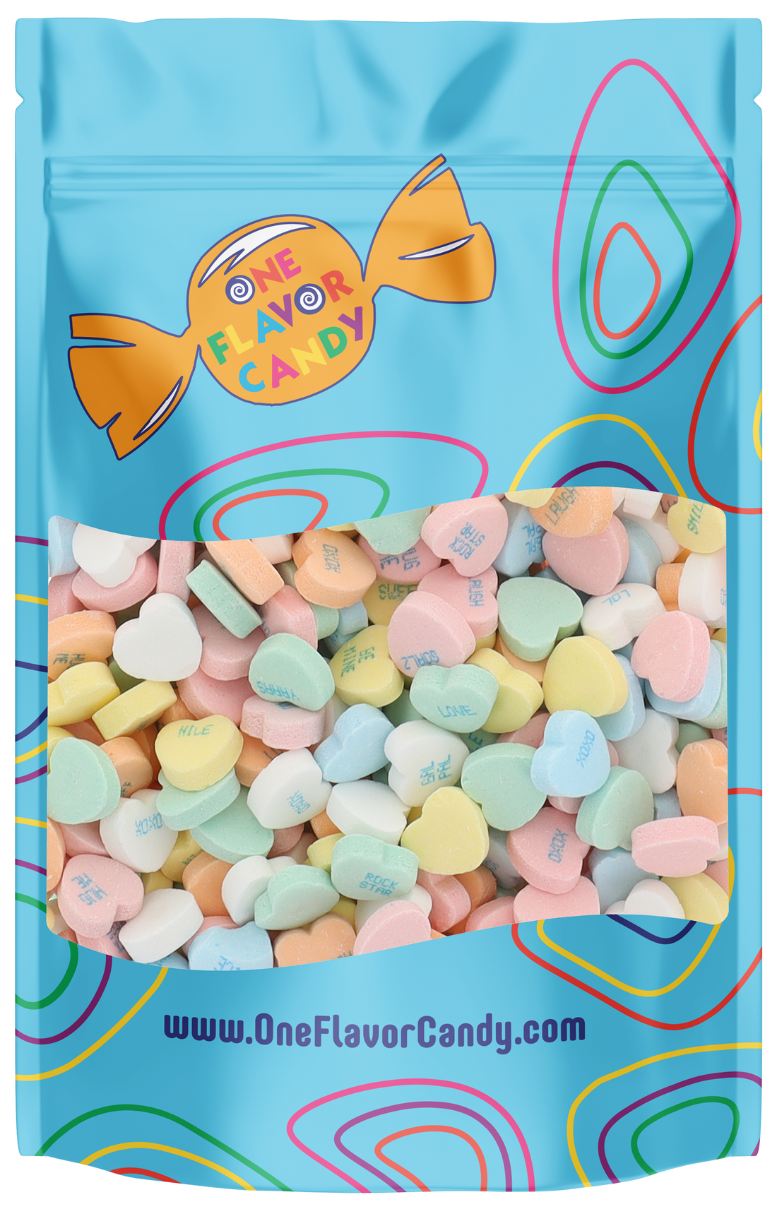 Brach’s Classic Conversation Hearts (Unwrapped) in Resealable Bulk Bag at OneFlavorCandy Online Sweet Shop