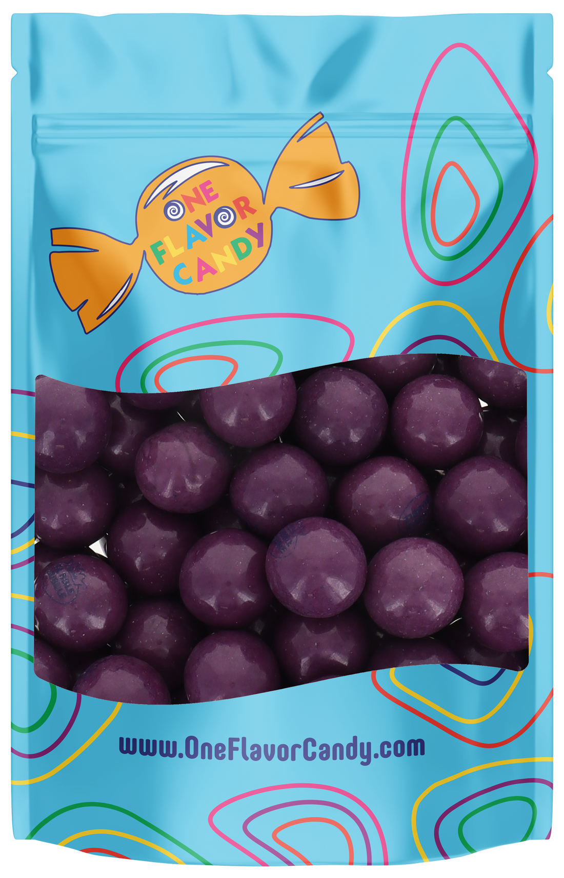 Concord Grape Bubble Gum (Unwrapped) in Resealable Bulk Bag at OneFlavorCandy Online Sweet Shop