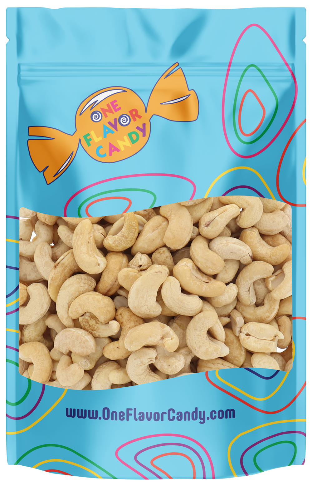 Kirkland Premium Organic Whole Cashews – Unsalted (Unwrapped) in Resealable Bag at OneFlavorCandy Online Sweet Shop