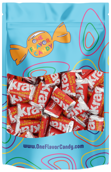 Krackel Mini Milk Chocolate Candy Bar with Crisped Rice in Resealable Bag