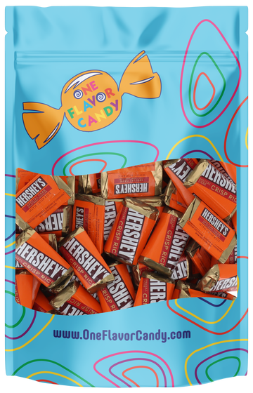 Hershey Special Dark With Crisp Rice Mini Chocolate Candy Bar in Resealable Bag