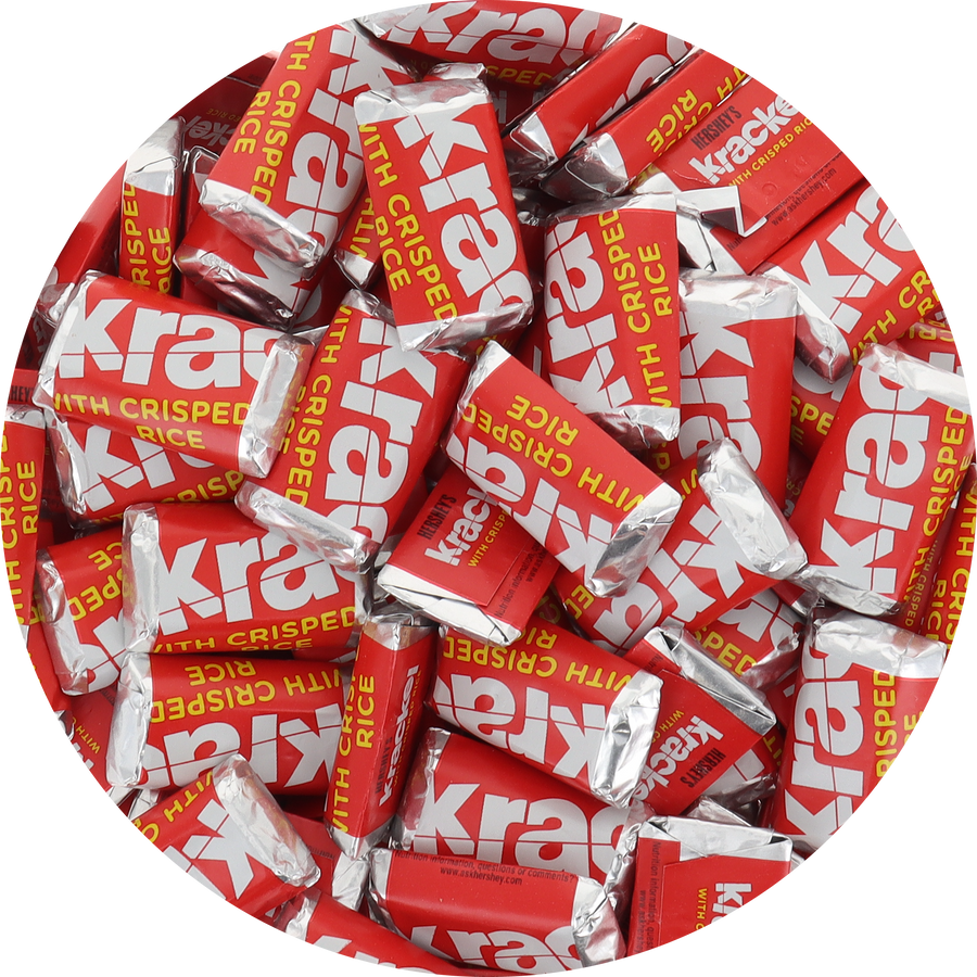 Krackel Mini Milk Chocolate Candy Bar with Crisped Rice in Resealable Bag