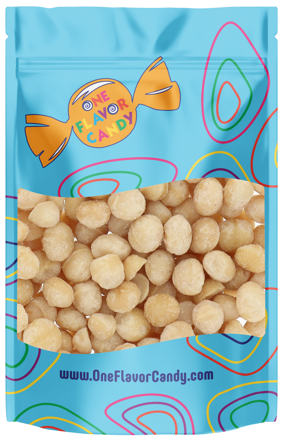 Kirkland Dry Roasted Macadamia Nuts with Sea Salt (Unwrapped) in Resealable Bag at OneFlavorCandy Online Sweet Shop