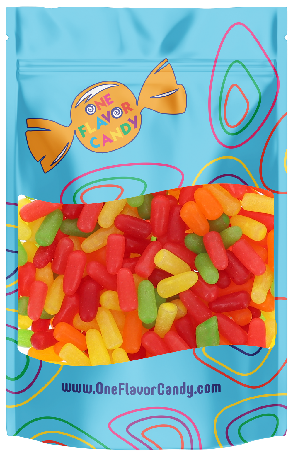 Mike and Ike Original Fruits (Unwrapped) in Resealable Bulk Bag at OneFlavorCandy Online Sweet Shop