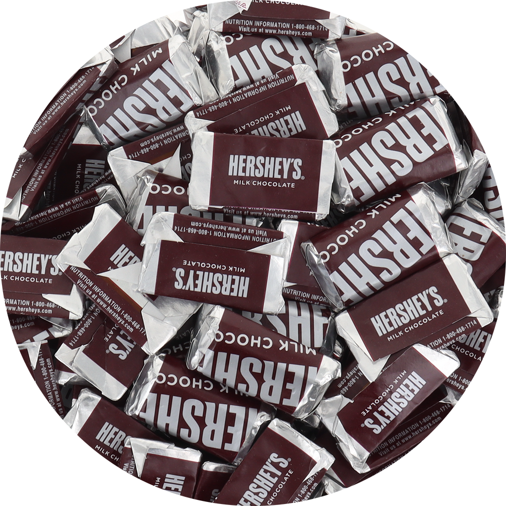 Hershey Milk Chocolate Mini Candy Bar in Resealable Bag at OneFlavorCandy Online Sweet Shop