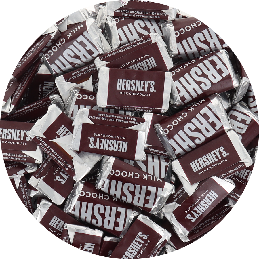Hershey Milk Chocolate Mini Candy Bar in Resealable Bag