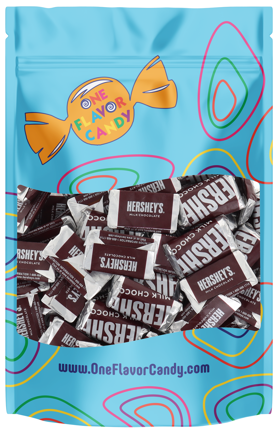 Hershey Milk Chocolate Mini Candy Bar in Resealable Bag