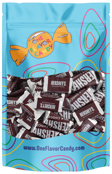 Hershey Milk Chocolate Mini Candy Bar in Resealable Bag