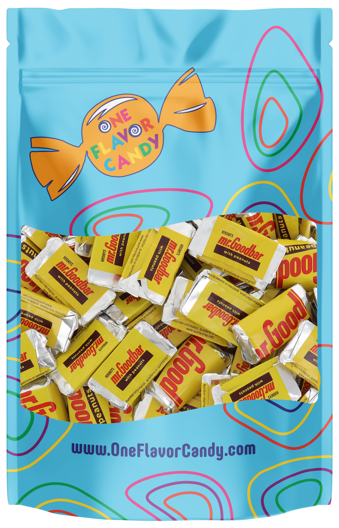 Mr Goodbar Mini Milk Chocolate Candy Bar with Peanuts in Resealable Bag