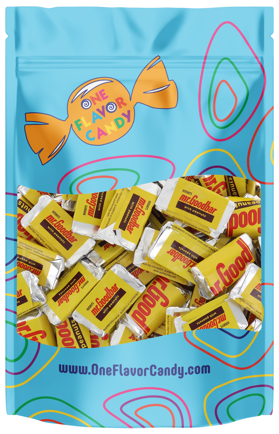 Mr Goodbar Mini Milk Chocolate Candy Bar with Peanuts in Resealable Bag