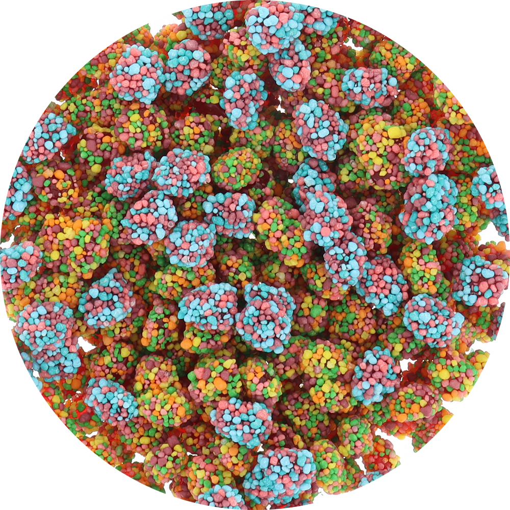 Rainbow & Very Berry Clusters Mix (Unwrapped) in Resealable Bag at OneFlavorCandy Online Sweet Shop