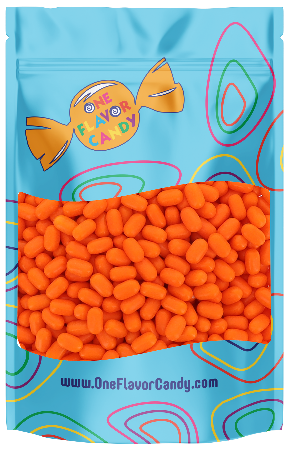 Orange Tic Tac – 1lb Bulk Refillable Resealable Bag