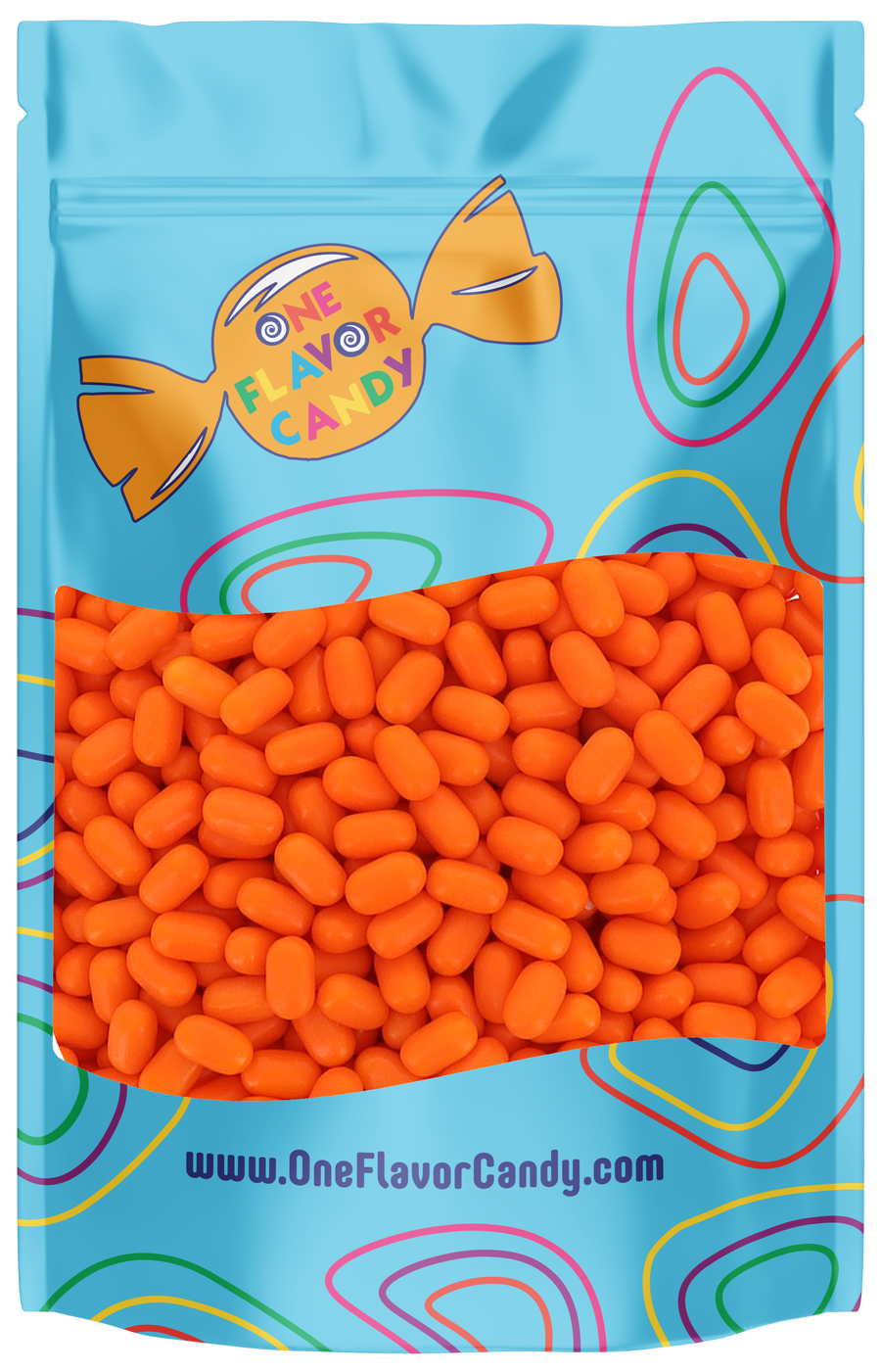 Orange Tic Tac – 1lb Bulk Refillable Resealable Bag
