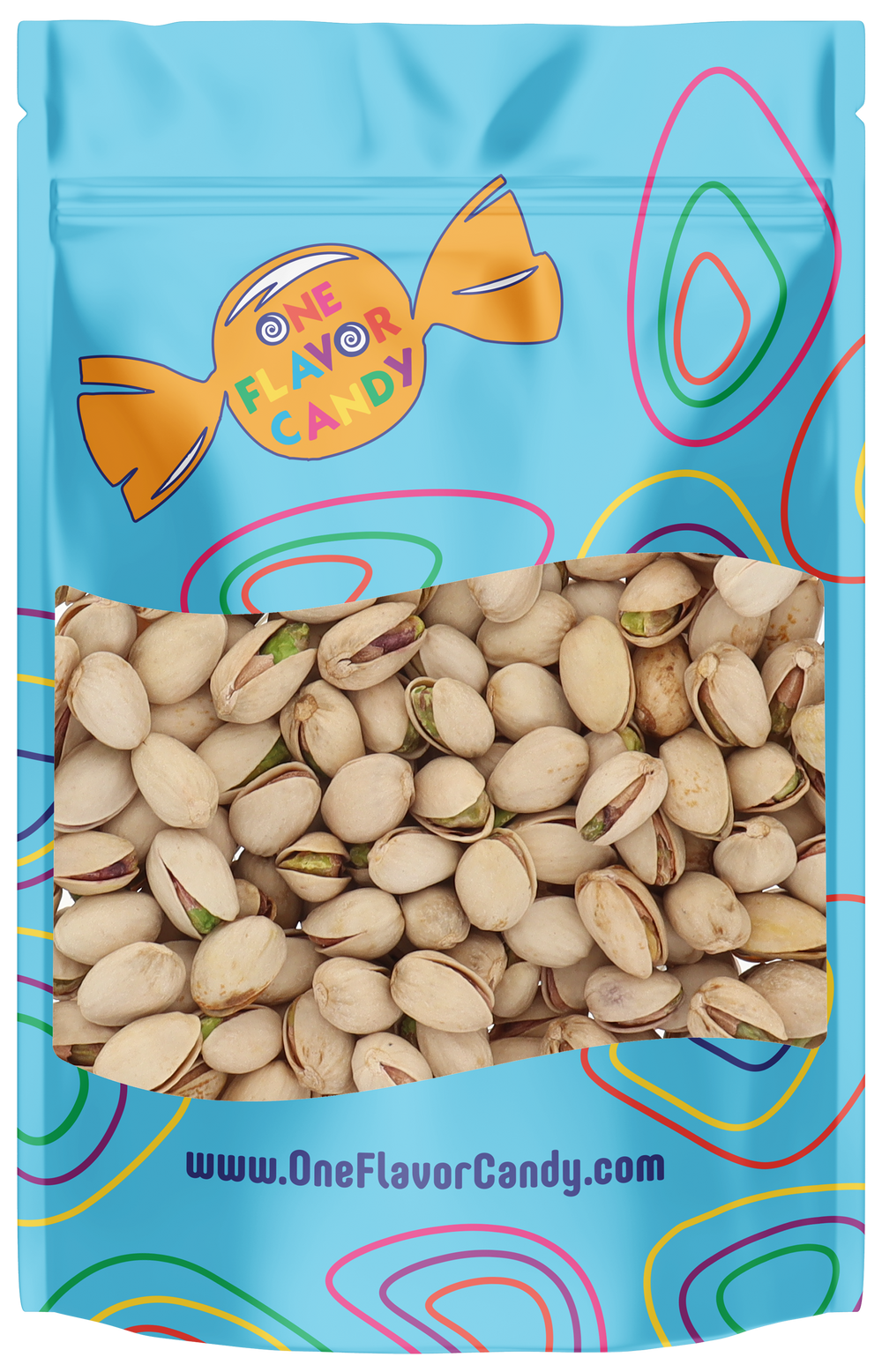 Kirkland Roasted Unsalted Pistachios In Shell (Unwrapped) in Resealable Bag at OneFlavorCandy Online Sweet Shop