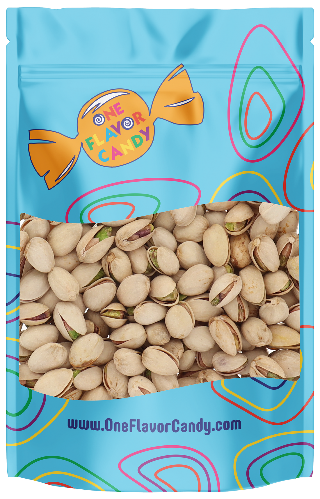 Kirkland Roasted & Salted Pistachios In Shell (Unwrapped) in Resealable Bag at OneFlavorCandy Online Sweet Shop