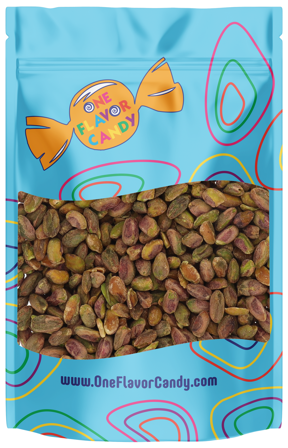 Kirkland Roasted & Salted Shelled Pistachios (Unwrapped) in Resealable Bag at OneFlavorCandy Online Sweet Shop