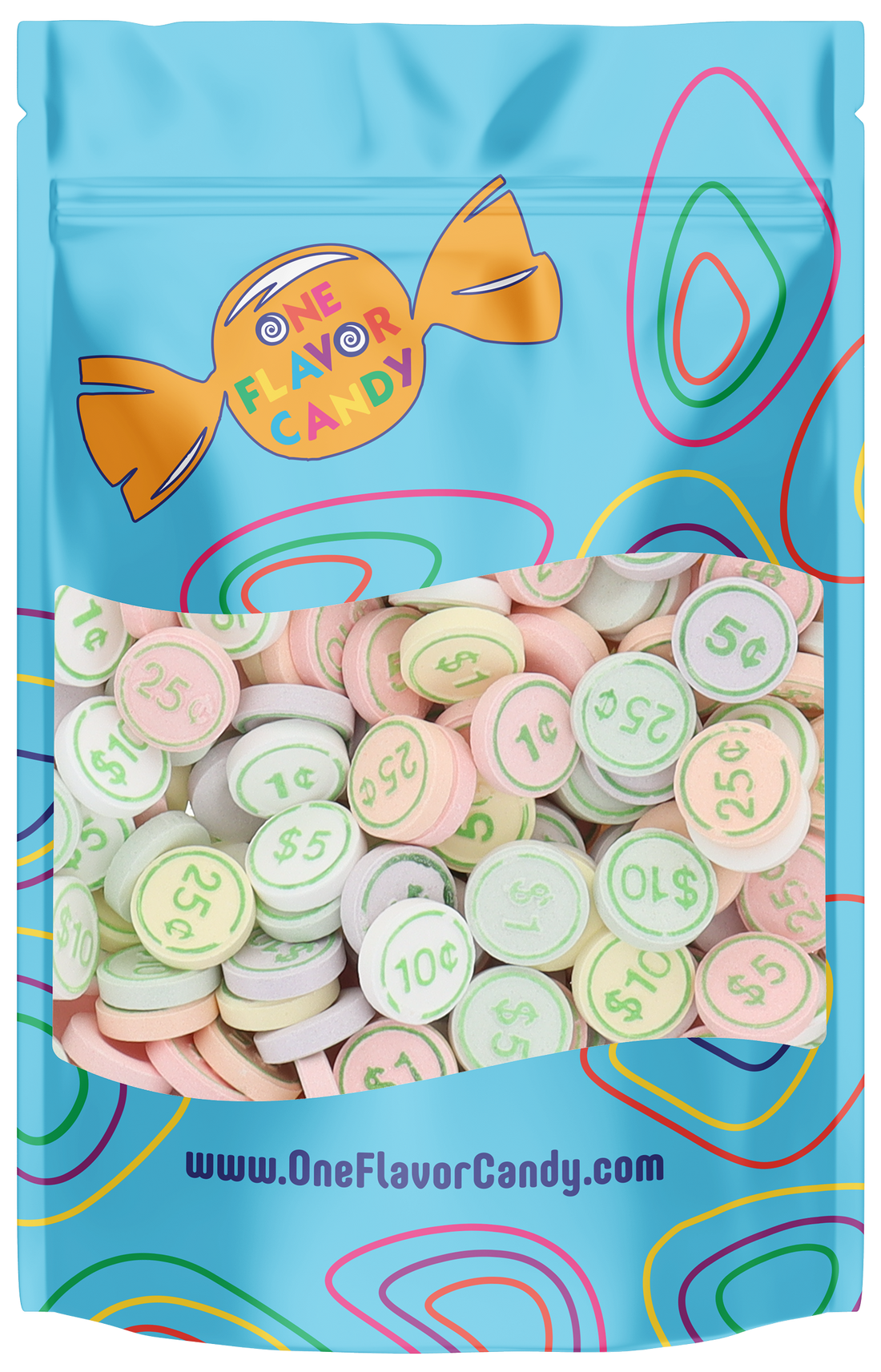 Smarties Candy Money (Unwrapped) in Resealable Bag