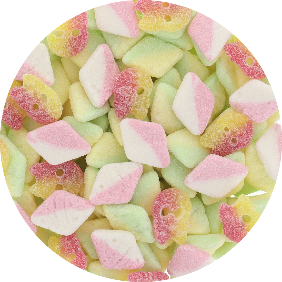 Bubs Diamonds & Skulls Sour Candy Mix (Unwrapped) in Resealable Bag