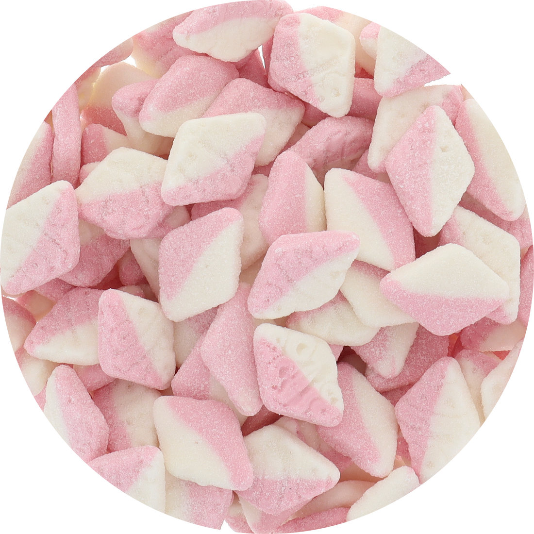Bubs Strawberry Vanilla Sour Diamonds Candy (Unwrapped) - Resealable Bag