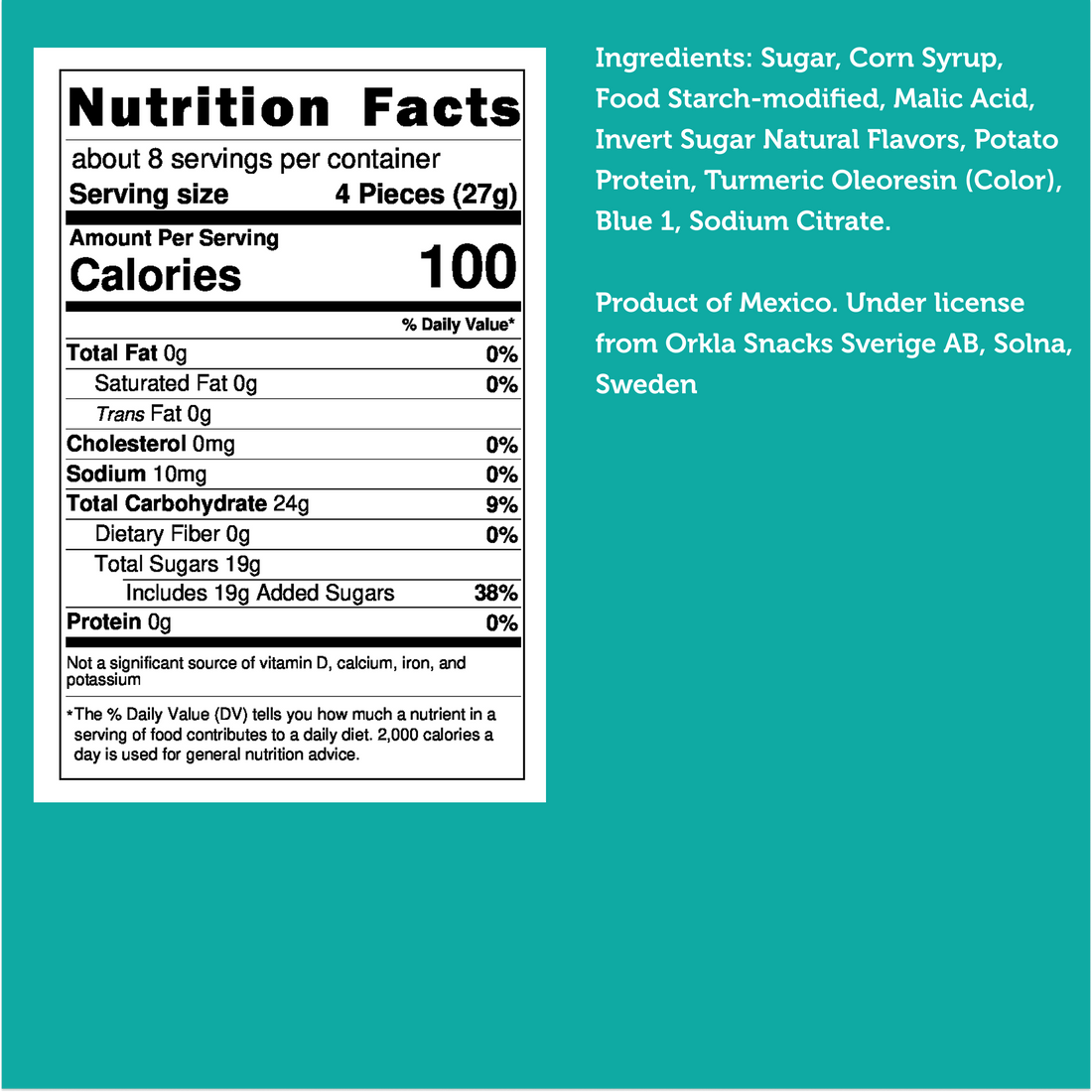 Bubs Tutti Frutti Sour Diamonds Candy (Unwrapped) - Resealable Bag