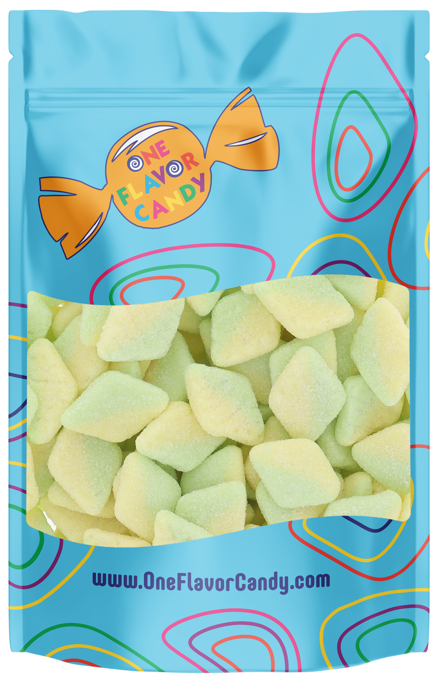 Bubs Tutti Frutti Sour Diamonds Candy (Unwrapped) - Resealable Bag
