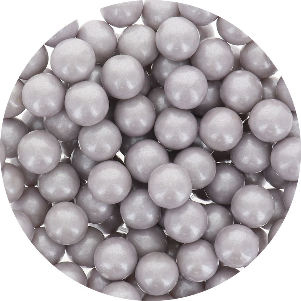 Albert's Color Splash Pearl Silver Bubble Gum Balls(Unwrapped) in Resealable Bulk Bag