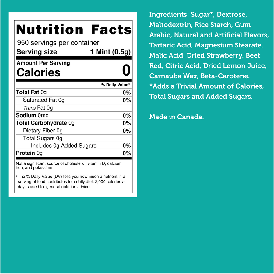 Strawberry & Cream Tic Tac – 1lb Bulk Refillable Resealable Bag