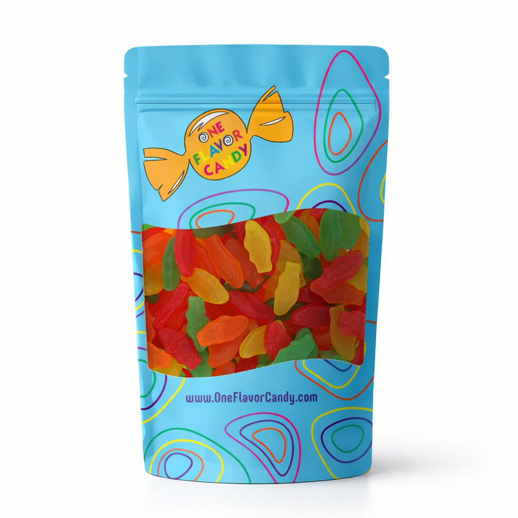 Swedish Fish Mini – Assorted (Unwrapped) in Resealable Bulk Bag at OneFlavorCandy Online Sweet Shop