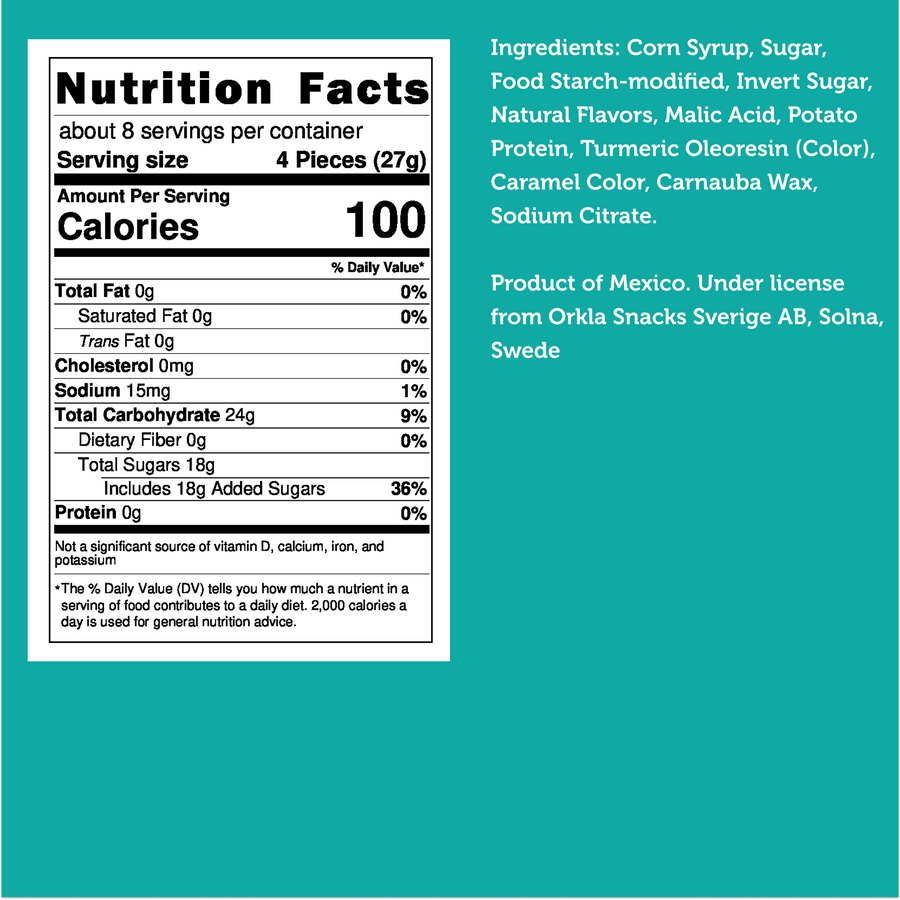 Bubs Banana Toffee Ovals Candy (Unwrapped) in Resealable Bag