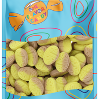 Bubs Banana Toffee Ovals Candy (Unwrapped) in Resealable Bag