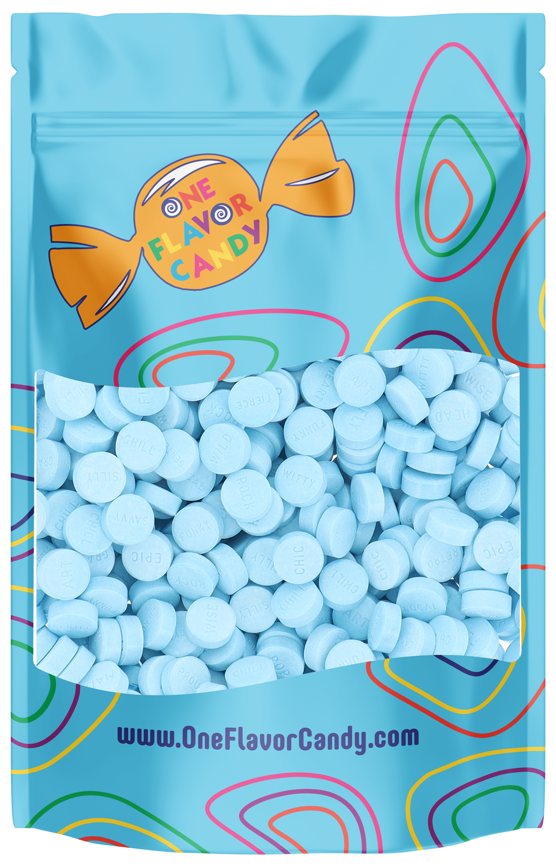 SweeTARTS Blue Punch (Unwrapped) in Resealable Bulk Bag at OneFlavorCandy Online Sweet Shop