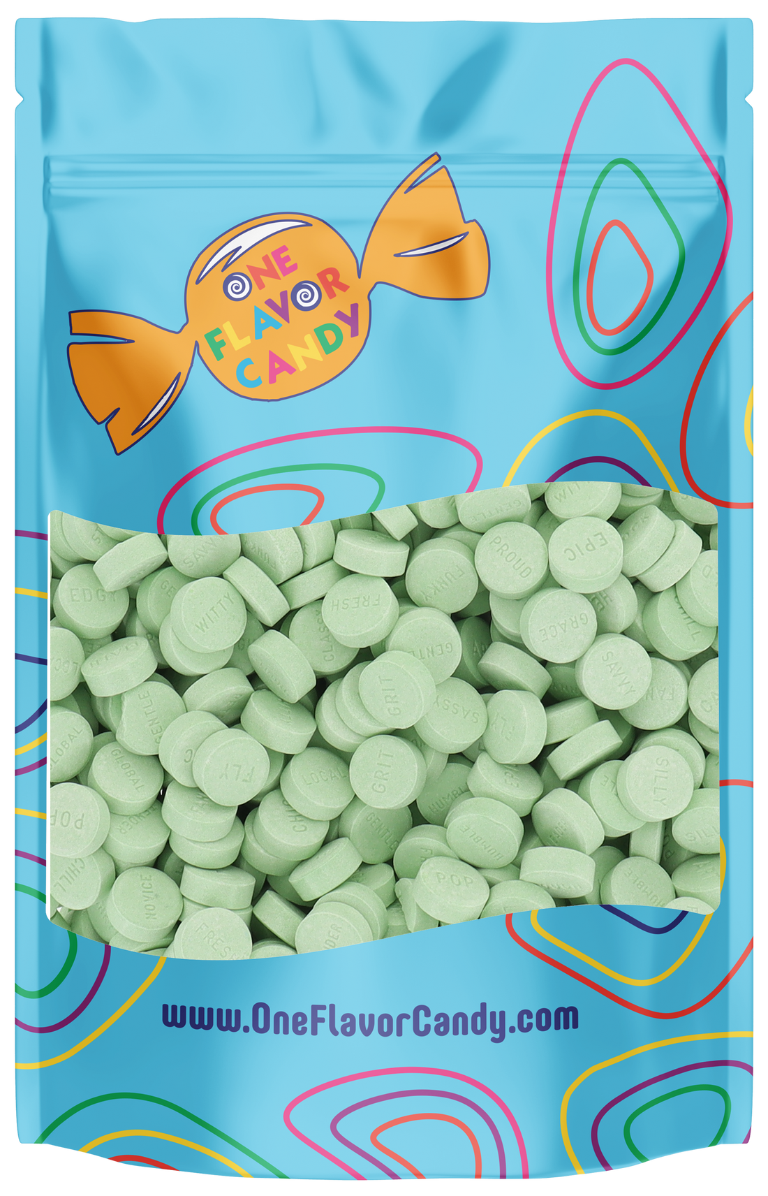 SweeTARTS Green Apple (Unwrapped) in Resealable Bulk Bag at OneFlavorCandy Online Sweet Shop