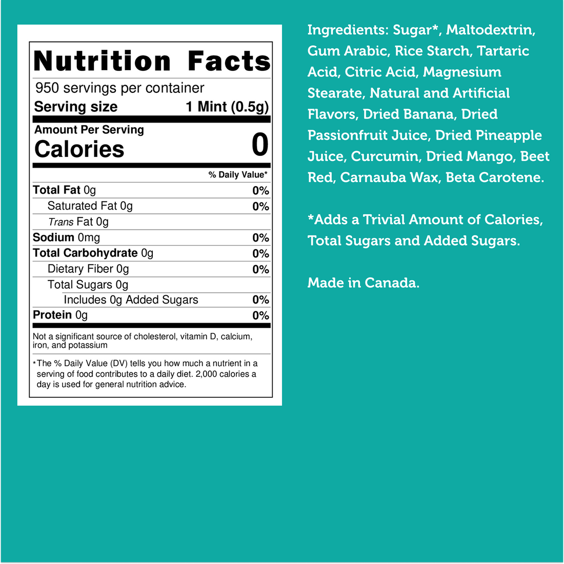 Tropical Adventure Tic Tac - 1lb Bulk Refillable Resealable Bag