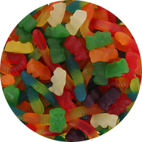 Vidal Sugar Free Gummy Bears & Worms Mix (Unwrapped) in Resealable Bulk Bag at OneFlavorCandy Online Sweet Shop