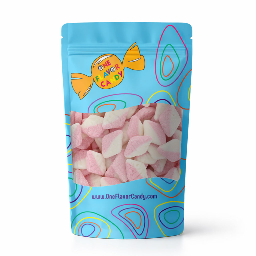 Bubs Strawberry Vanilla Sour Diamonds Candy (Unwrapped) - Resealable Bag