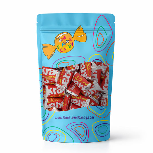 Krackel Mini Milk Chocolate Candy Bar with Crisped Rice in Resealable Bag at OneFlavorCandy Online Sweet Shop