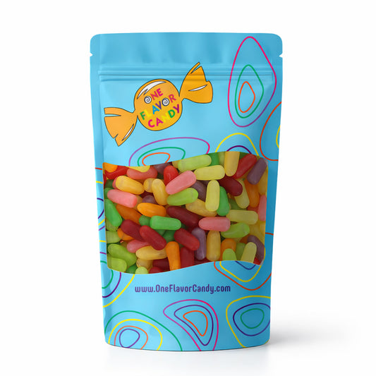 Mike and Ike Mega Mix Sour with 10 Flavors (Unwrapped) in Resealable Bulk Bag at OneFlavorCandy Online Sweet Shop