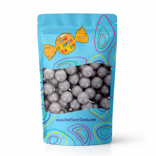 Albert's Color Splash Pearl Silver Bubble Gum Balls(Unwrapped) in Resealable Bulk Bag