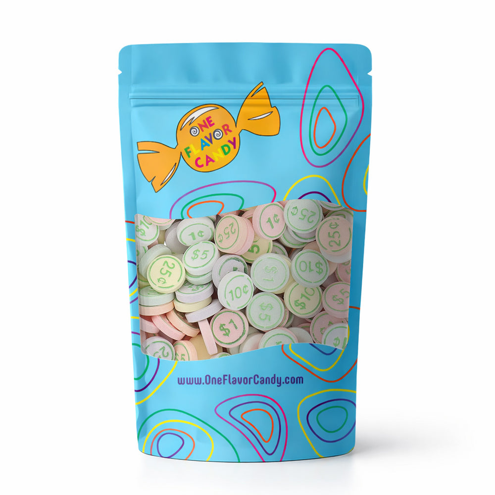 Smarties Candy Money (Unwrapped) in Resealable Bag at OneFlavorCandy Online Sweet Shop