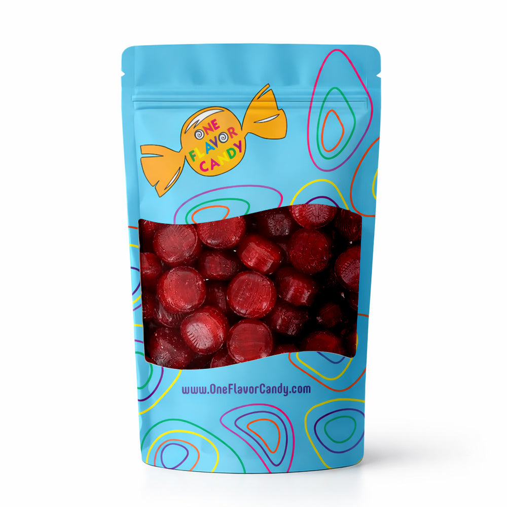Tootsie Pop Drops With Chewy Tootsie Roll Center Candy Bulk in Resealable Bag (Cherry) at OneFlavorCandy Online Sweet Shop