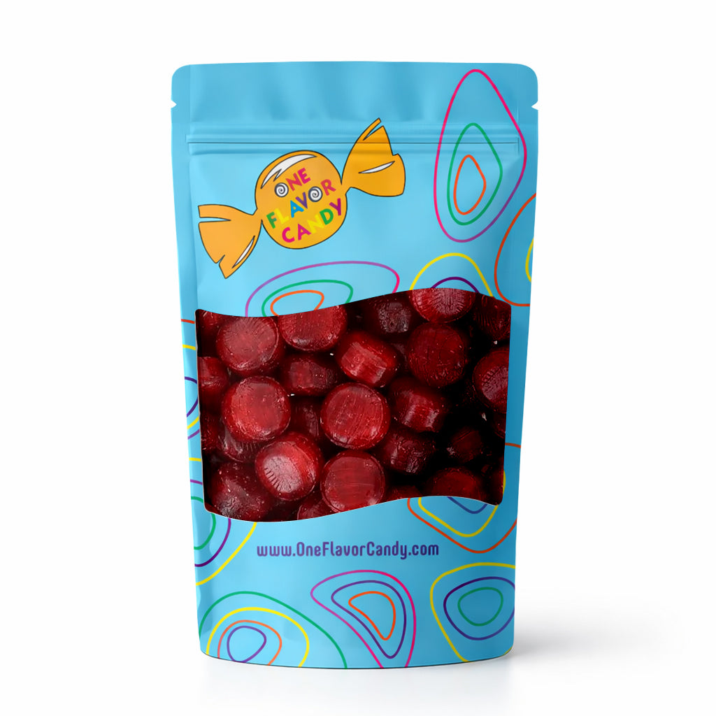 Tootsie Pop Drops With Chewy Tootsie Roll Center Candy Bulk in Resealable Bag (Cherry) at OneFlavorCandy Online Sweet Shop